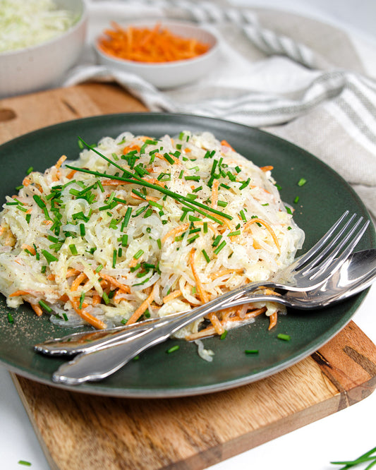 Cremige Krautnudeln mit Ziegenkäse